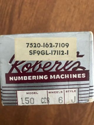 Vintage Roberts Model 150 Numbering Machine Hand Stamp 3