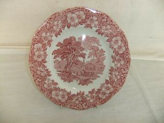 C4 Pottery Enoch Wedgwood (tunstall) - Woodland - Vintage Plates 26.  5cm - 3c7c