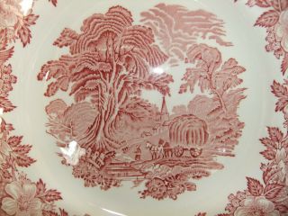 C4 Pottery Enoch Wedgwood (Tunstall) - Woodland - vintage plates 26.  5cm - 3C7C 2