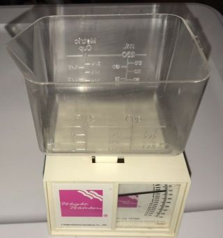 Weight Watchers Food Scale Measuring Cup Weight Loss Diet Tool 1987 Vintage