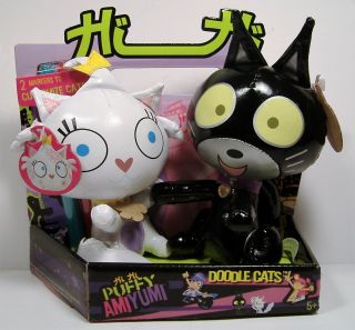 Hi Hi Puffy Ami Yumi Doodle Cats Figure Set Jang Keng & Tekirai Mattel 2005 Rare