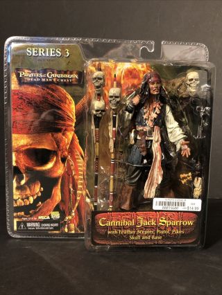 Cannibal Jack Sparrow Neca Reel Toys Pirates Of Caribbean Series 3 Potc