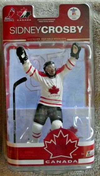 2010 Sidney Crosby Team Canada Olympic Mcfarlane Action Figure,  White Variant