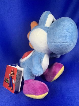 Yoshi (light Blue) Mario Bros.  6 " Plush Nintendo Little Buddy W/ Tag