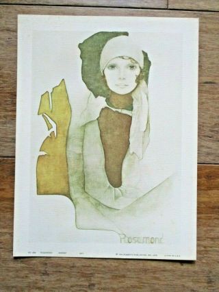 Vintage 1976 Christine Rosamond Litho Print Simone 604 1970s Girl 5 X 7
