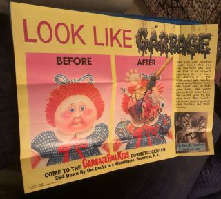 1986 Garbage Pail Kids Poster - Before And After 14 - Vintage - Topps - Pack Fresh