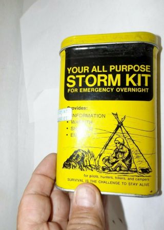 Vintage " Your All - Purpose Storm Kit For Emergency Overnight " Survival Kit