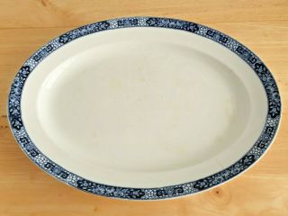 Vintage W Adams Large Oval Platter,  Meat Plate,  Serving Plate,  16.  5 " X 12 "