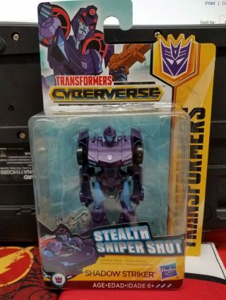 Transformers Cyberverse Stealth Sniper Shot Shadow Striker Action Figure