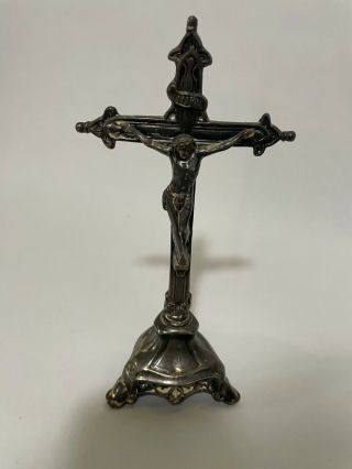 Vintage Antique Standing Crucifix Cross Catholic