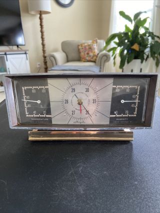 Vintage Airguide Tabletop Weather Station Barometer Humidity Temperature