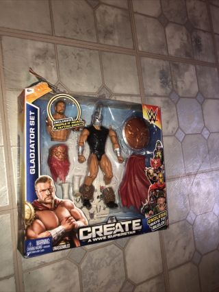 Create A Wwe Superstar Action Figure Gladiator Set Triple H Mattel Destroyed Box