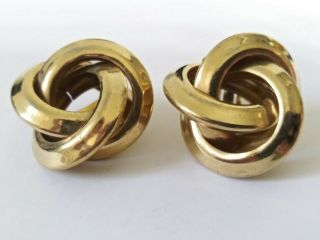Vtg Givenchy Paris Ny Gold Tone Clip Earrings Rare