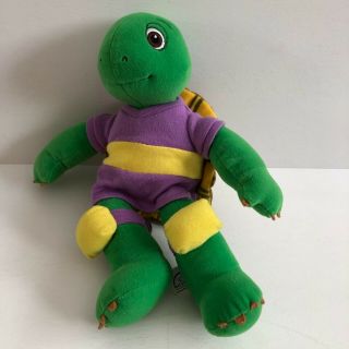 Franklin The Turtle Plush Talking Doll 14 " Pbs Kidpower Toy Plush Soccer Video