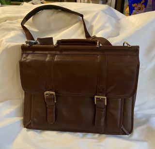 Vintage Wilson’s Leather Briefcase,  Laptop,  Messenger Bag,  Brown Cognac Unisex