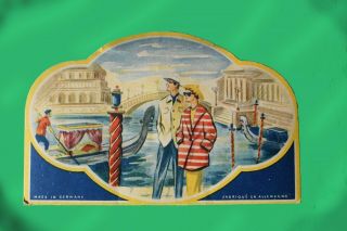 Vintage Holiday Needle Book,  From Germany,  Venice Scene,  1950 