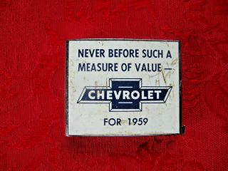Vintage 1959 Chevrolet Station Wagons Advertising Tape Measure