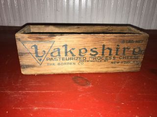 Vintage Lakeshire 5lb Swiss Cheese Wooden Box 2