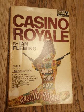 Vintage Casino Royal James Bond 007 Ian Fleming 1966 Pan Paper Back Book 24th Ed