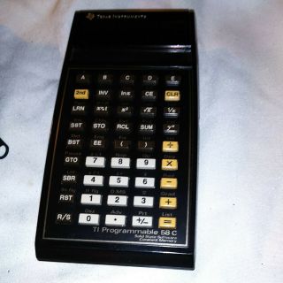Vintage Calculator Texas Instruments TI Programmable 58c Library Module 1 & Book 2