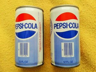 x2 Vintage 12oz 1976 Pepsi Cola Bicentennial Steel Soda Pop Cans Watertown WI 3