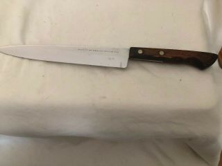 Vintage Flint Ecko Arrowhead Usa Stainless Vanadium Chef Knife 8 " Usa Made