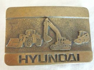 Hyundai Heavy Equipment Brass Belt Buckle (3272)