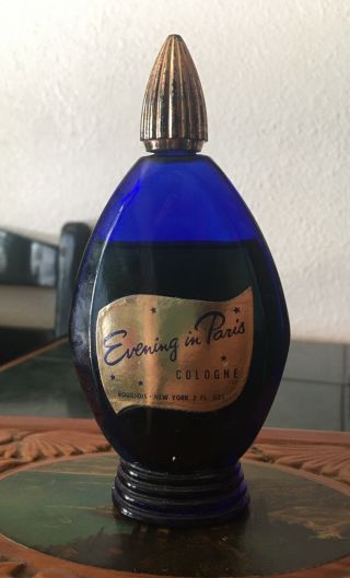 Vintage Perfume Bottle Evening In Paris Some Gone.