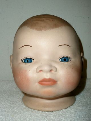Vintage Bisque Porcelain Bi Lo Baby Doll Head Signed Grace S Putman Germany