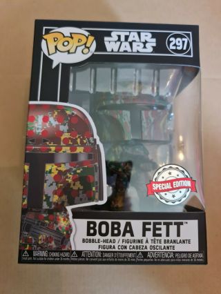 Funko Pop Star Wars Boba Fett 297 Futura Art/ Artist Series Vinyl Figure Pp