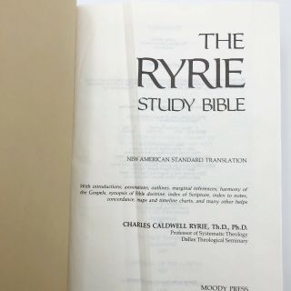 Vintage 1978 Ryrie Study Bible American Standard Moody Press HC NASB Maps 3