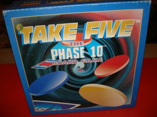 Take Five The Phase 10 Board Game 100 Complete Fundex 2 - 6 Players Vintage Rare