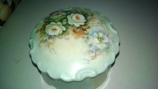 Antique Signed Eleanor Kraken Handpainted Porcelain Trinket