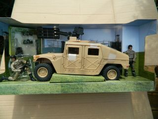 World Peacekeepers Humvee Military Vehicle 1:18 Scale,  2 Figures Old Stock
