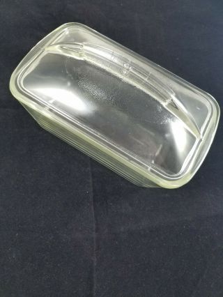 Pyrex Pan For Westinghouse Clear Loaf Glass Bake Ware Dish W/fin Lid 9x5 Vintage