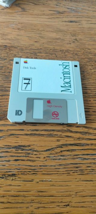 Apple Macintosh Disk Tools - 1991 - Vers 7 - Apple Floppy Disk - Vintage