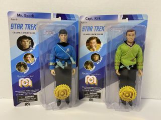 Mego Star Trek Captain Kirk,  Mr.  Spock 8  Action Figure Limited