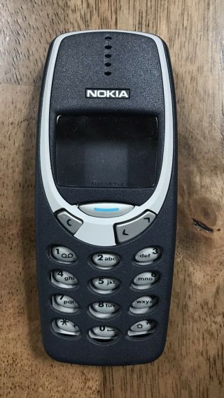 Nokia 3390 Npb - 1nb Vintage Retro Mobile Cell Phone Brick Case Navy