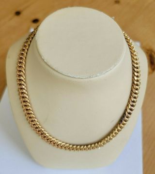 Vintage Necklace - Jakob Bengel Gold Solid Chain Choker (JB3) 2