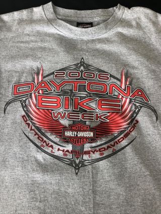 Vintage Harley Davidson 2006 Daytona Bike Week T Shirt Size M