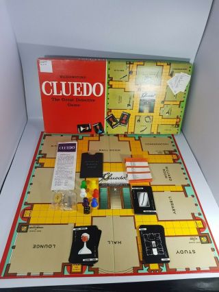Vintage Cluedo Board Game By Waddingtons - 100 Complete Classic Detective Game