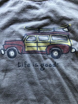 Rare Vintage 90s Life Is Good Panel Truck Surf Board Mens T - Shirt Xl