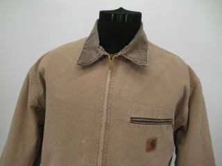 M6722 VTG Carhartt Men ' s Blanket Line Work Jacket Made in USA Size XL 2