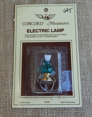 Vintage Dollhouse Miniature Desk Table Lamp Light 1:12 Scale 67