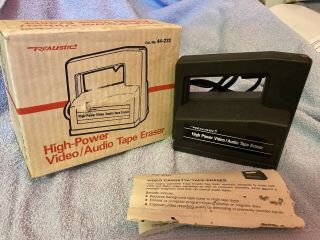 Vintage Radio Shack Realistic 44 - 233 High Power Video / Audio Tape Eraser