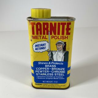 Vintage Tarnite Metal Polish Aprox 1/3 Ful 9 Oz.  Copper Bronze Oil Can