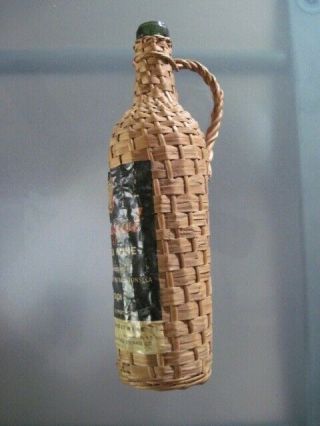Vintage Wicker Covered Bottle Portugal.