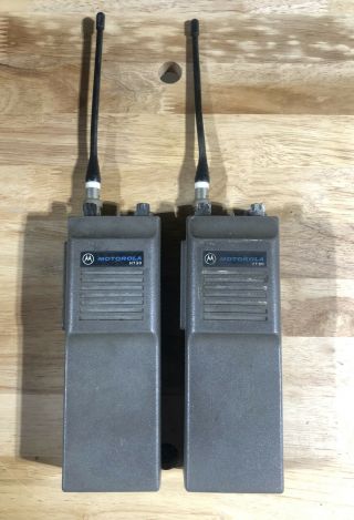 2 Vintage Motorola Ht 90 Handie Talkie Radios -