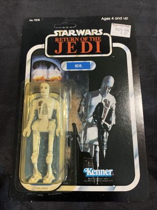 8d8 Rotj Unpunched Card Vintage Star Wars Action Figure Return Of The Jedi 1983