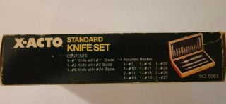 Vintage X - ACTO Standard Knife Set: 5083 w/ 3 knives & 17 blades: slight 2